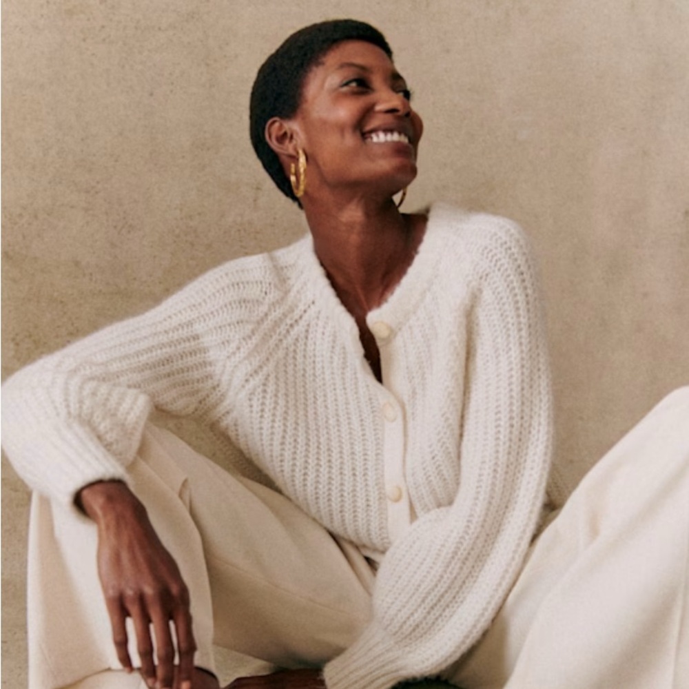 Sezane Emile Cardigan Ecru